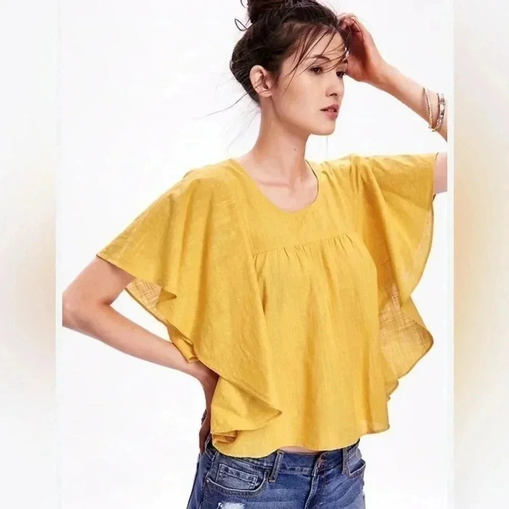 Old Navy Yellow Women's Blouse